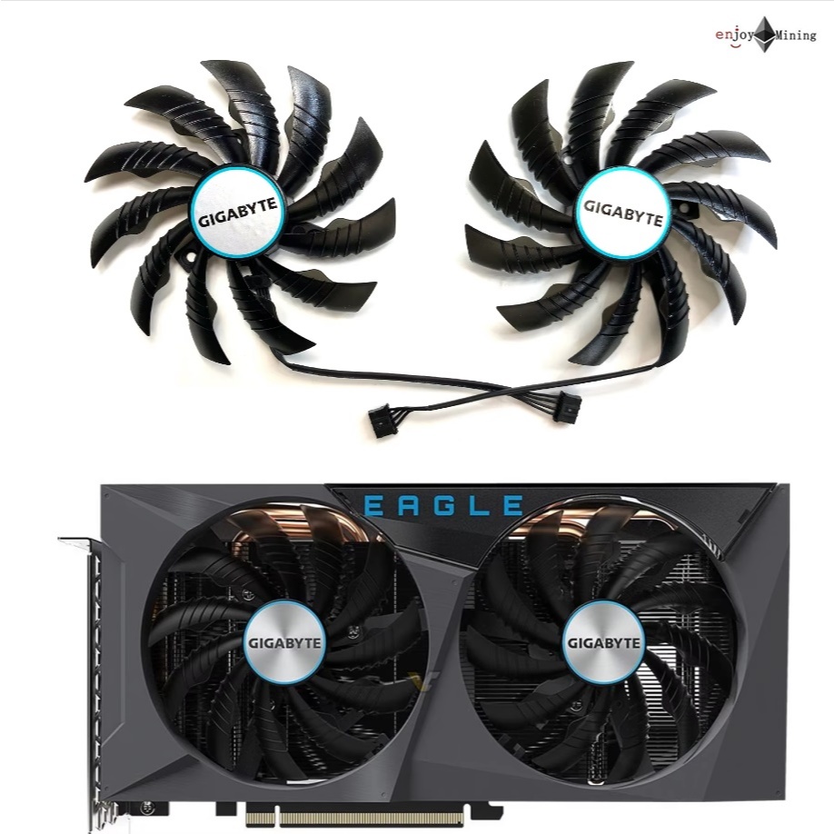 พัดลมการ์ดจอ Gigabyte RTX 3060ti 3060 3050 EAGLE Falcon graphics card fan PLD10010S12H