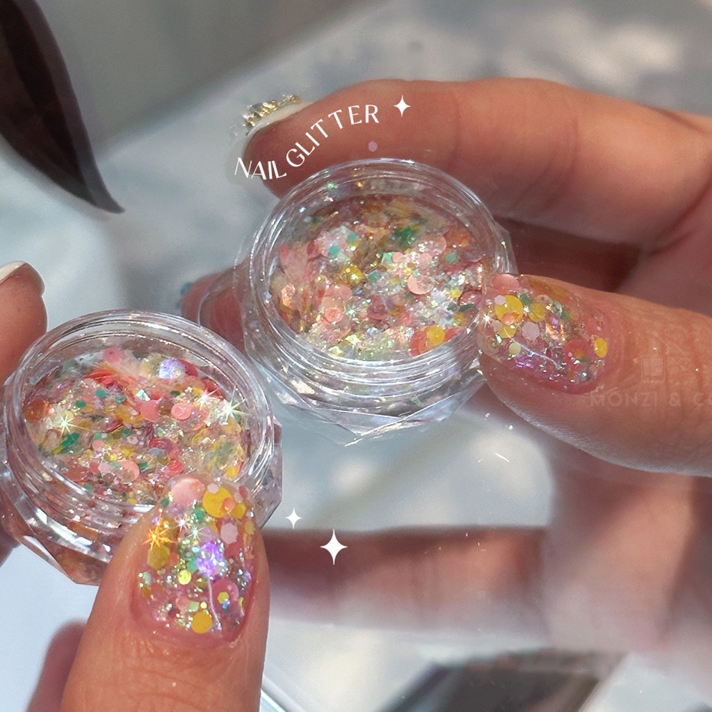 กลิตเตอร์แต่งเล็บ Majikku สไตล์เกาหลี ญี่ปุ่น Nail DIY Glitter เป็นกากเพชรสีสันสดใส มีหลายสีให้เลือก