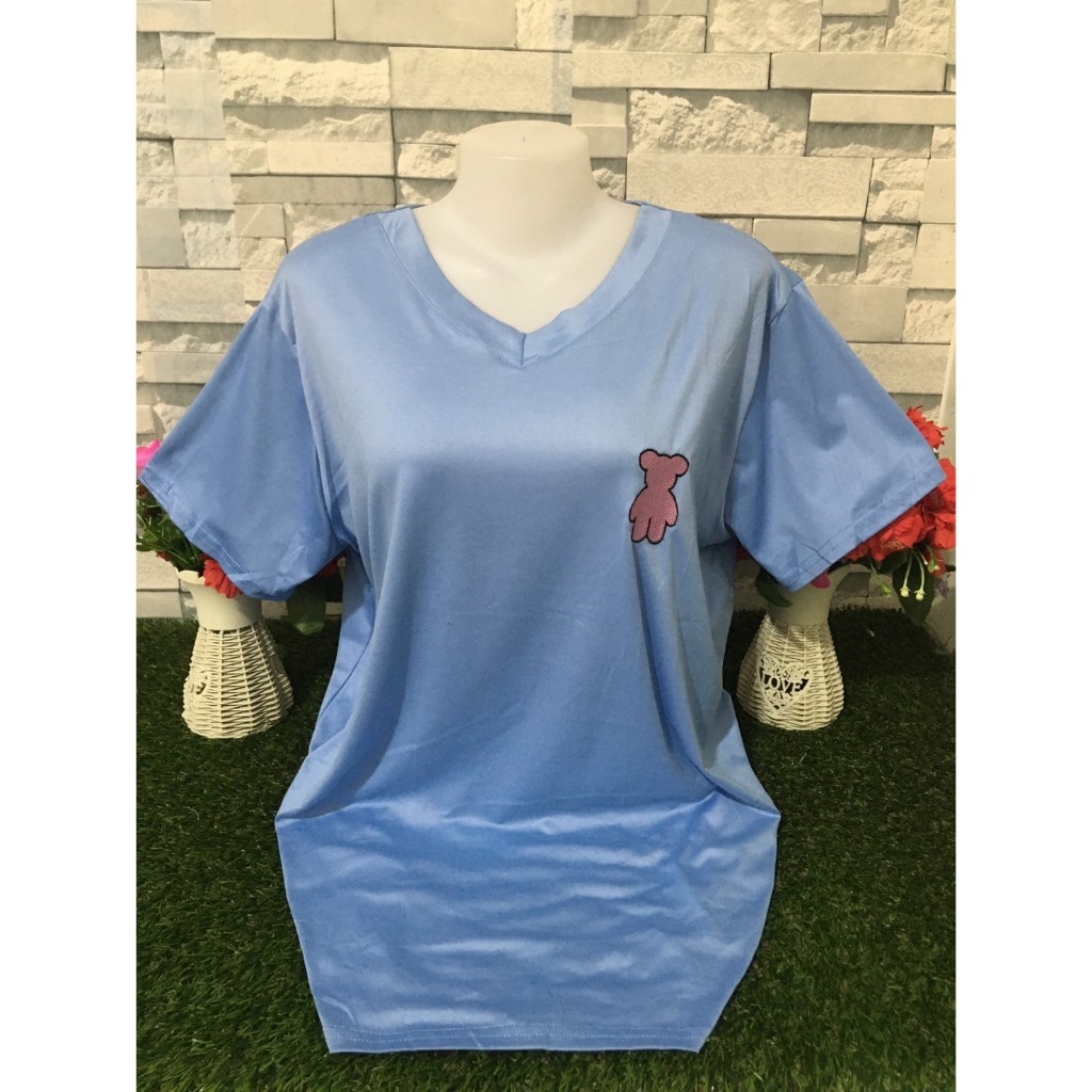 เสื้อยืดผู้หญิง อกฟรีไซร์48-50นิ้ว เสื้อสาวอวบ แขนสั้นแฟชั่น รุ่น1587