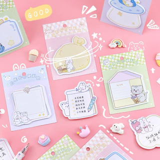 กระดาษโน๊ต ลายพิเศษ โพสติด post if สวย น่าสะสม แมว กระต่าย หมี diy ตกแต่ง โต๊ะทำงาน สมุด หนังสือ กระดาษโน้ต เกาหลี etax