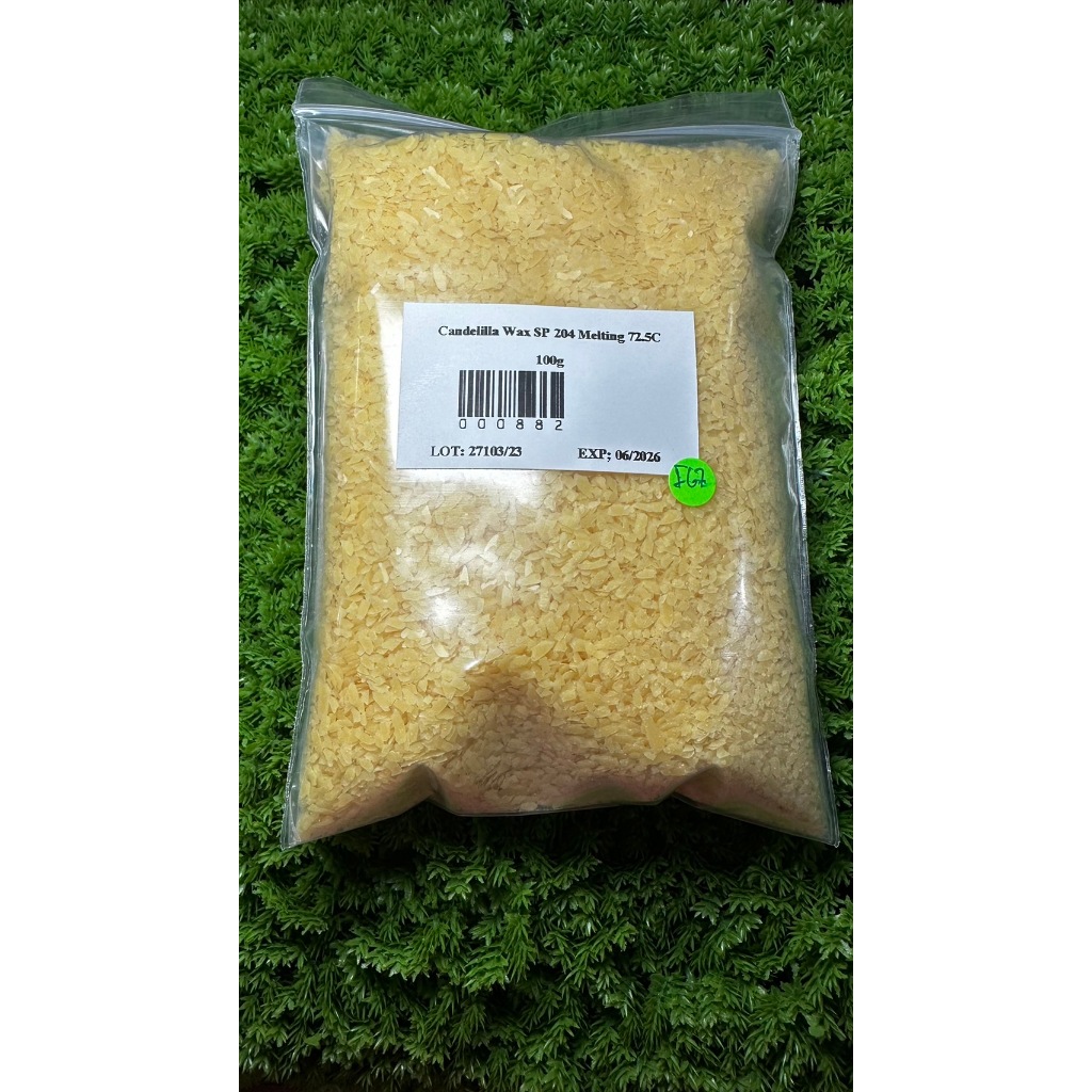 Candelilla Wax SP 204 Melting 72.5C 100g   000882 สินค้าเป็นวัตถุดิบเครื่องสำอางค์