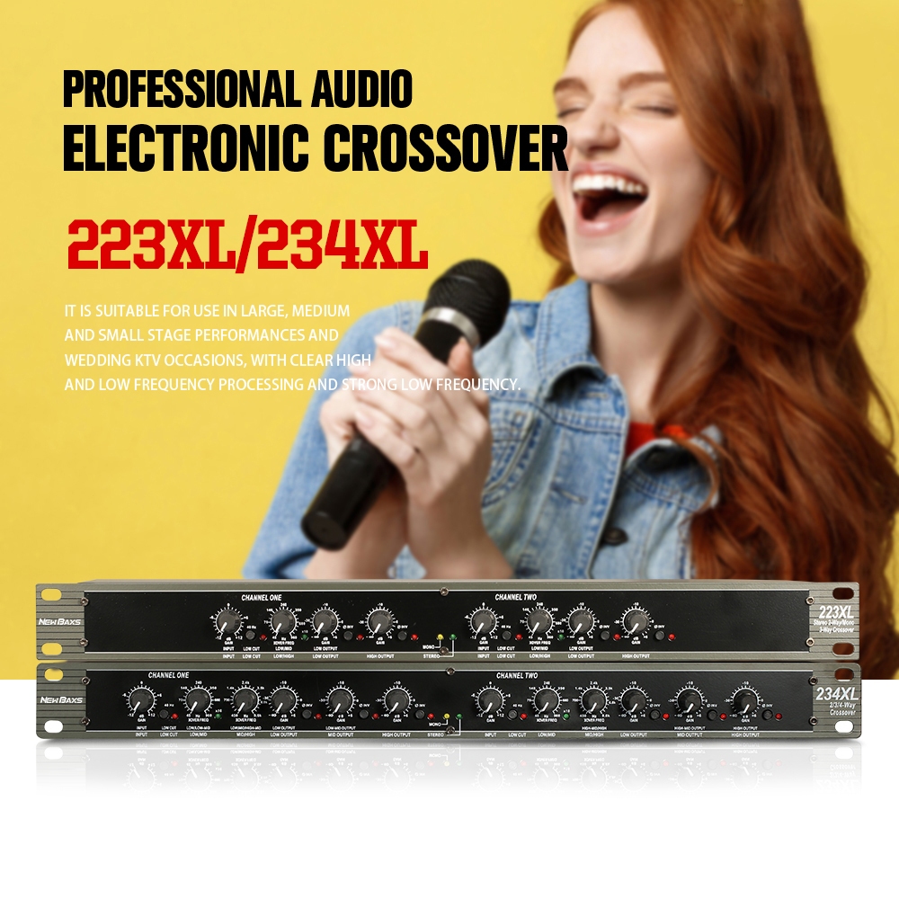 NEW BAXS 223XL/234XL ครอสโอเวอร์ซับวูฟเฟอร์ STAGE Performance Audio อิเล็กทรอนิกส์ KTV แบบสองทาง/สามทางแถบป