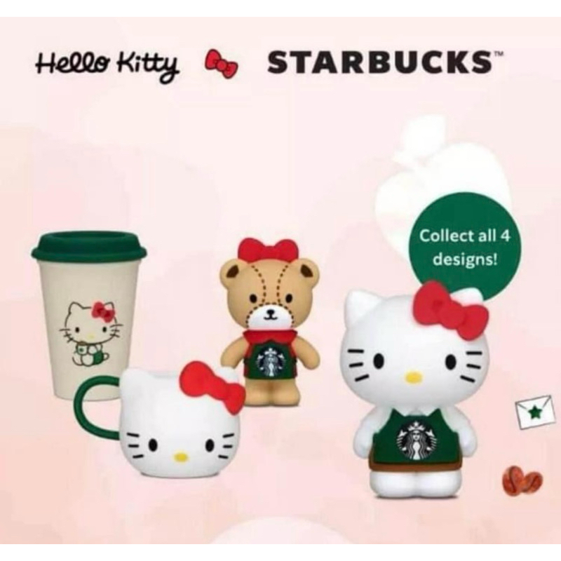 ‼️พร้อมส่ง‼️ กล่องจุ่ม Starbucks®️ x Hello Kitty Cup Clip