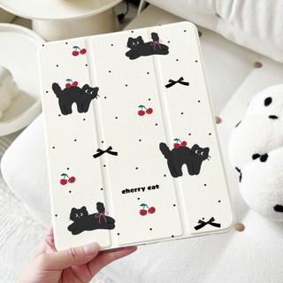 💥พร้อมส่ง💥case iPad Gen12 Air8 Air6 Air7 Air5 พร้อมถาดใส่ปากกา cherry cat เคส iPad gen9 gen11 MINI7