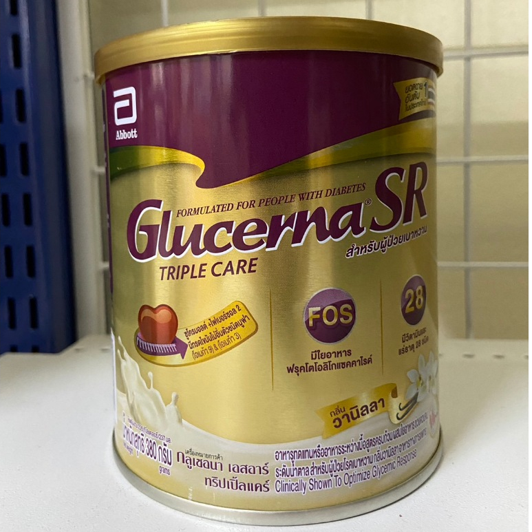 GLUCERNA  อ่านก่อนสั่งซื้อ กลูเซอนา เอสอาร์ ทริปเปิ้ลแคร์ 380กรัม GLUCERNA SR TRIPLECARE POWDER 380g