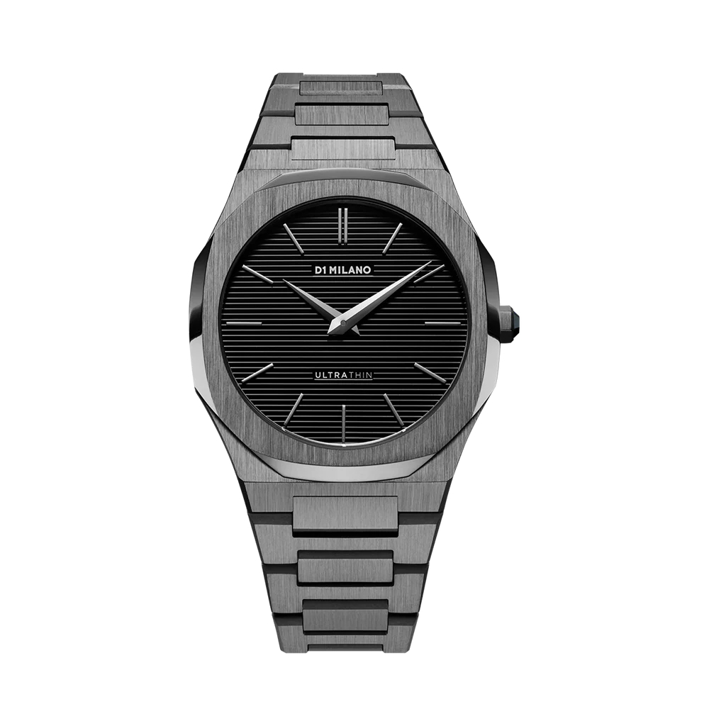 D1 Milano D1-UTBJ15 Gunmetal Ultra Thin Bracelet Men Watch 40 mm