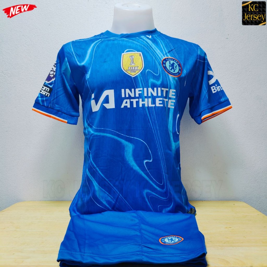 ชุดกีฬา เชลซี chels ใหม่ล่าสุด ปี 2025 แขนสั้น ครบชุดเสื้อพร้อมกางเกง M L XL 3XL