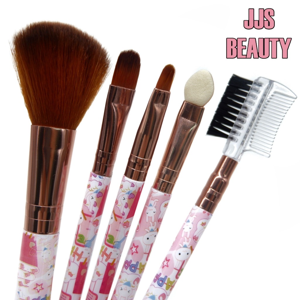 MYAZHI 5IN1 Makeup Brush Set ชุดแปรงแต่งหน้า ขนแปรงนุ่ม พกพาสะดวก ไม่บาดผิวหน้า
