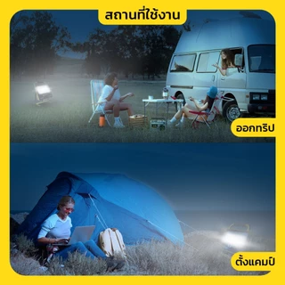 ENRICH สปอร์ตไลท์ LED MOVE 50W 100W แบตในตัว พร้อมขาตั้ง 1.6m ไฟแคมป์ปิ้ง ไฟฉุกเฉิน กันน้ำ IP65