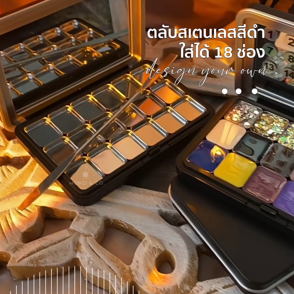 กล่องเก็บสีเจล ไอเทมใหม่สำหรับช่างทำเล็บ ตลับแบ่งสีเจล 12 ช่อง/18ช่อง Nail Art Tools