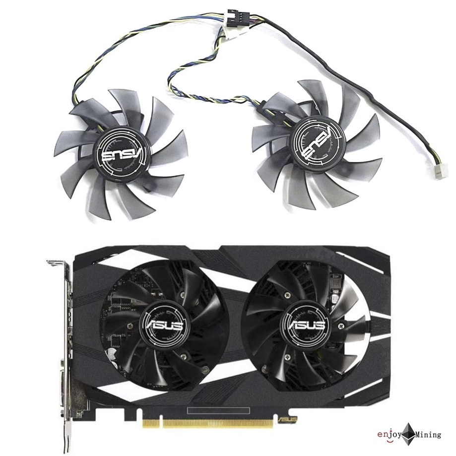 พัดลมการ์ดจอ ASUS GTX 1050 1050ti 2GB/4GB GTX 1650 1660ti DUAL OC V2 graphics card cooling fan FD801