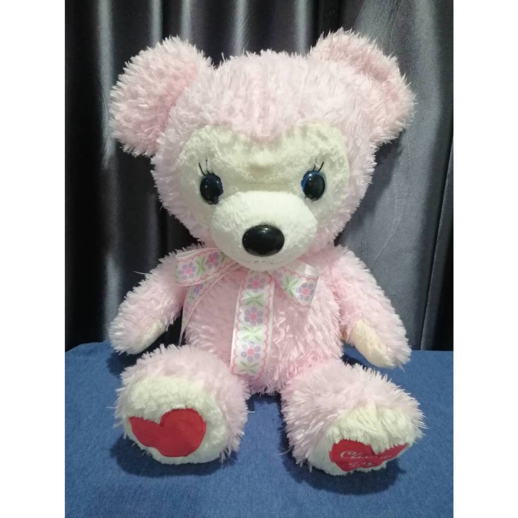 ตุ๊กตาหมี สีชมพู Classical Cute Bear Amuse ขนาด 25 นิ้ว นุ่มนิ่ม น่ารัก ป้าย AMUSE