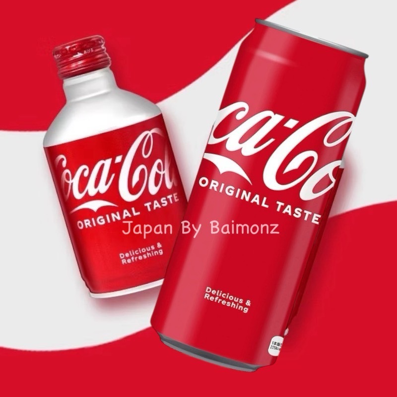 พร้อมส่งจากไทย   เครื่องดื่มนำเข้า Coke Japan โค้กญี่ปุ่น ขวดอลูมิเนียม รสดั้งเดิม หวานน้อยกว่าของไทย
