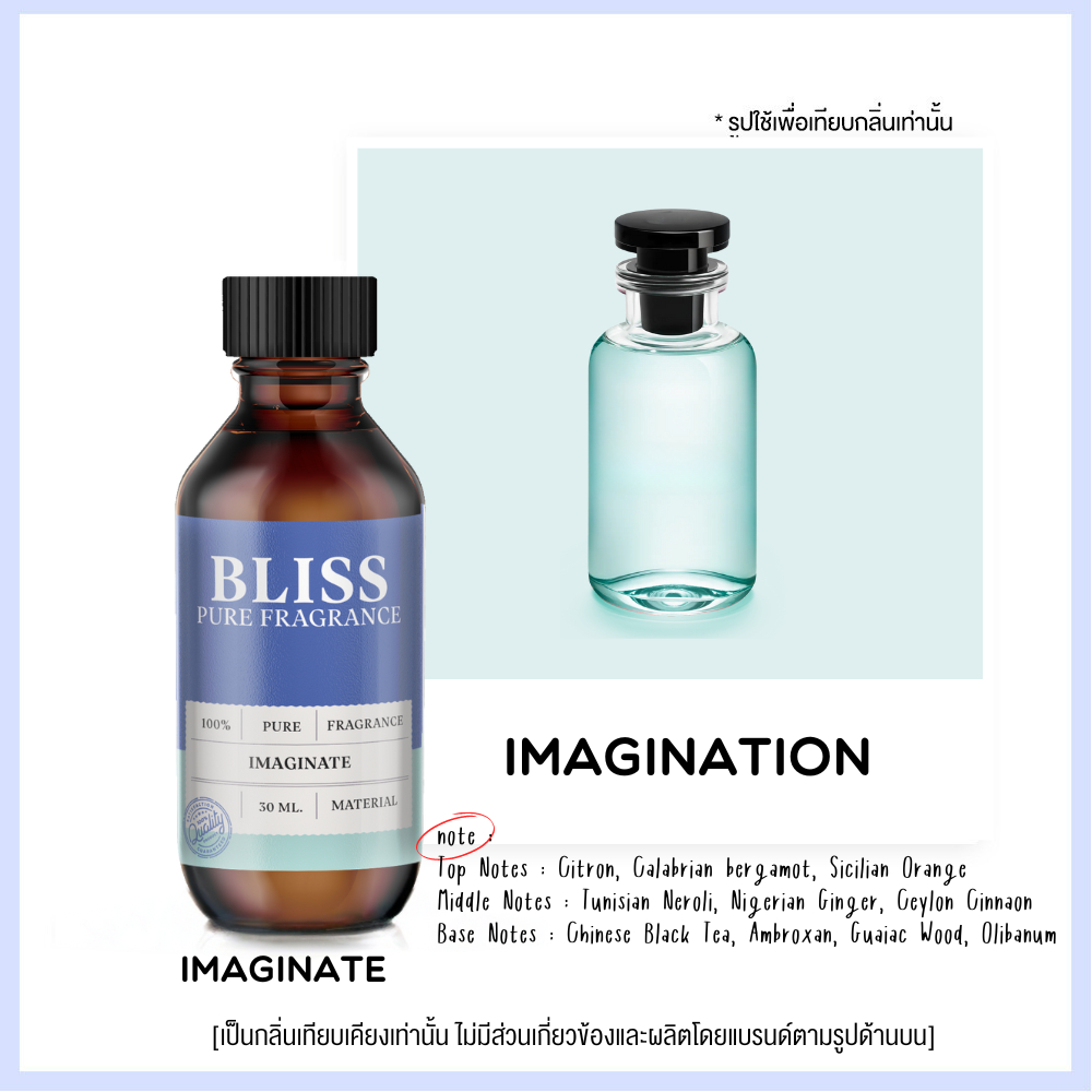 หัวน้ำหอม 【 มาตรฐาน IFRA 】กลิ่น IMAGINATE (30 ml-120ml) BLISS - น้ำหอมผู้ชาย