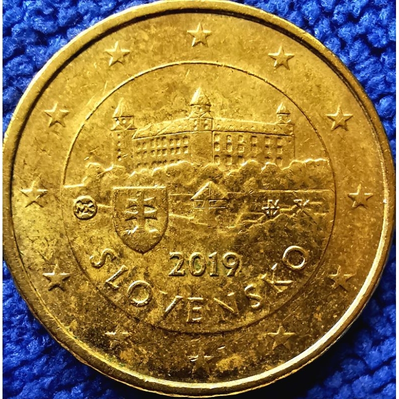 เหรียญ​ยูโร สโลวาเกีย Slovakia, 10 Euro Cent,​ใช้แล้ว, #​4462