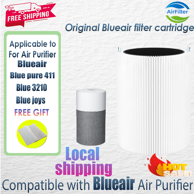 สำหรับ แผ่นกรอง ไส้กรองอากาศ Blueair Pure 411/411+/Joys/3210 air purifier Filter Particle + Carbon ก