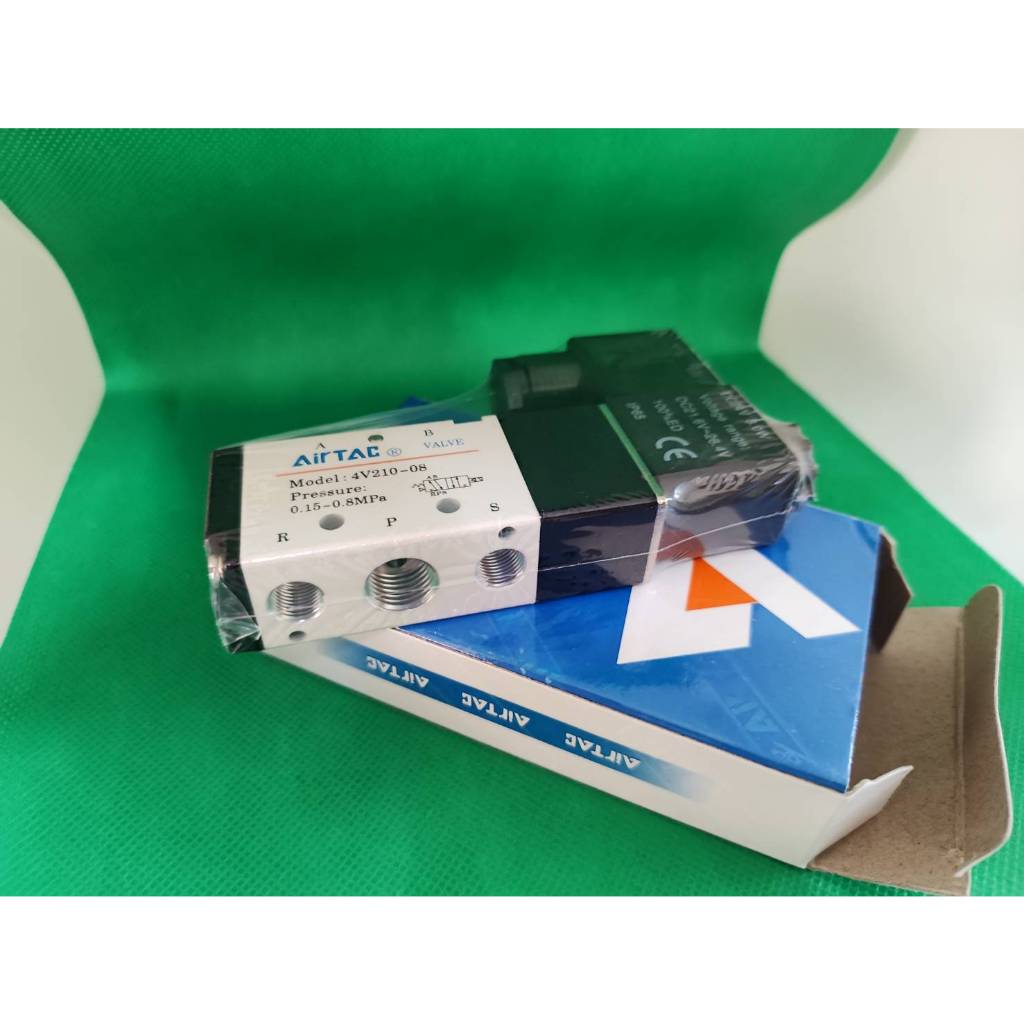 โซลินอยด์ วาล์ว Airtac รุ่น 4V210-08 3V210-08 (AC220v/DC24v) solenoid valve airtacสินค้า 4V310-10  A