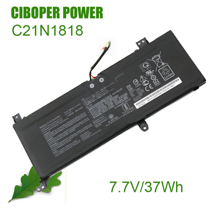 CP Original แบตเตอรี่ C21N1818 7.7V/37Wh สำหรับ VivoBook 14 X412 X412DA X412F X412FA X412FJ V4000 V4000F V4000D C21N1818