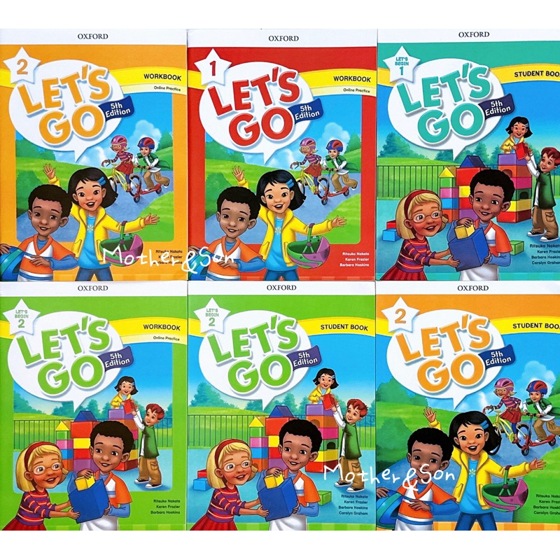 * ออกบิล (ทักแชท)ชุด 2 เล่ม หนังสือเรียนภาษาอังกฤษ Oxford : Let's Go 5th Student Book+Work