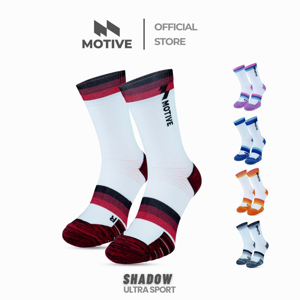 MOTIVE SOCK ถุงเท้าวิ่ง รุ่น Ultra Sport Shadow ระดับหน้าแข้ง ถุงเท้ากีฬา ถุงเท้าวิ่ง