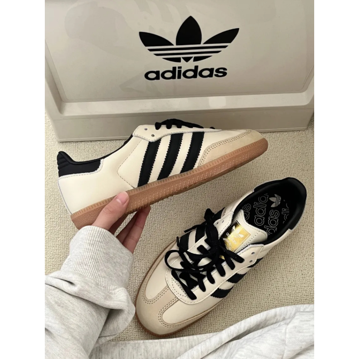 adidas originals Samba series comfortable and versatile shock-absorbing and lightweight low-top sneakers beige