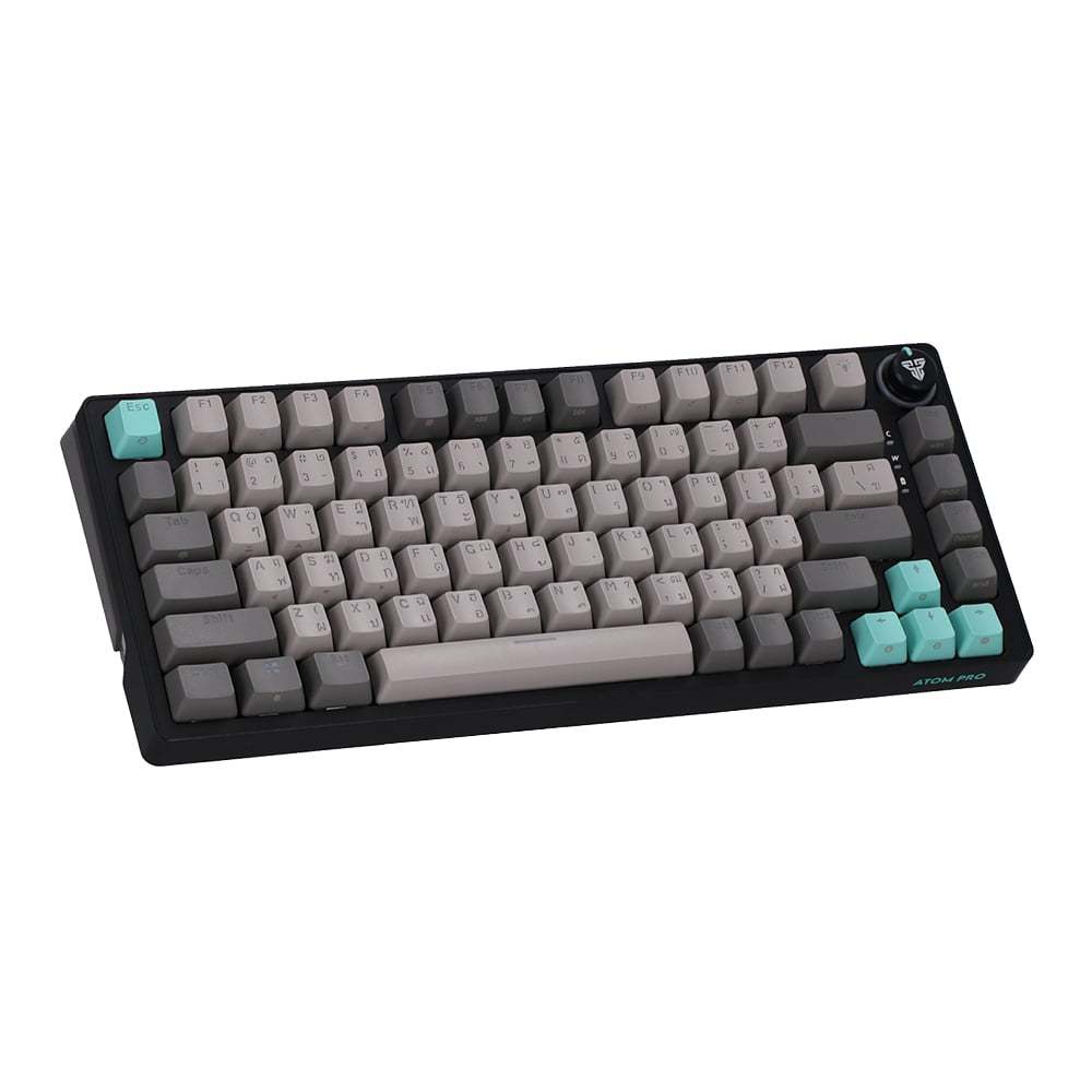 WIRELESS KEYBOARD (คีย์บอร์ดไร้สาย) FANTECH MK913 ATOM PR083 (BLACK) (BLUE SWITCH RGB EN/TH)