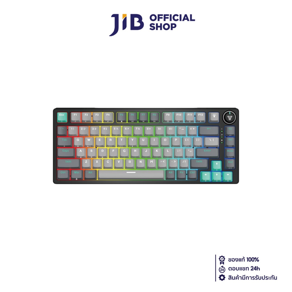WIRELESS KEYBOARD (คีย์บอร์ดไร้สาย) FANTECH MK913 ATOM PR083 (BLACK) (BLUE SWITCH RGB EN/TH)