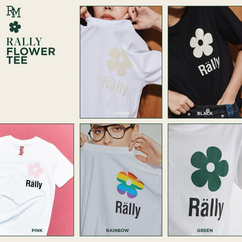 ใช้โค้ดลดได้ ✨Rallymovement Flower Tee เสื้อยืด Rally ของแท้ 100%