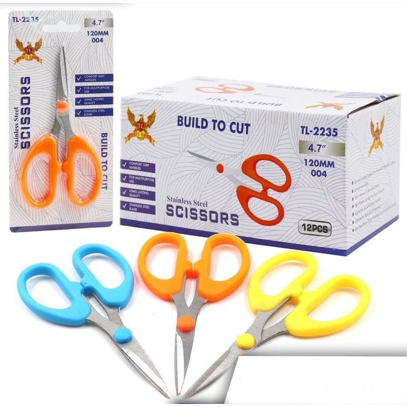 กรรไกร4.7นิ้ว TL-2235 คละสี12ด้าม