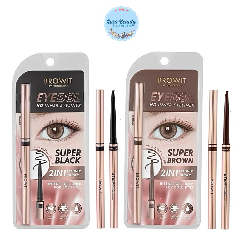Browit Eyedol HD Inner Eyeliner 2mm. บราวอิท อายไลน์เนอร์ กรีดตา ทริคไอดอล