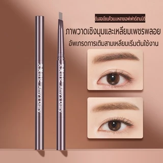 Amy's Diary✨ดินสอเขียนคิ้ว แบบสองหัว กันน้ำ ดินสอเขียนคิ้วแบบหมุน 2 in 1 มีแปรงปัดคิ้วในตัว กันเหงื่อ ติดทนนาน