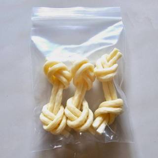 ครั้นชี่นิ่มผูกทูโทน 3 นิ้ว ขนมน้องหมา