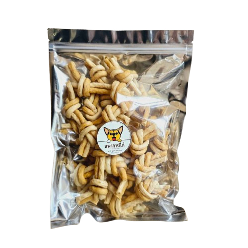 ครั้นชี่นิ่มผูกทูโทน 3 นิ้ว ขนมน้องหมา บรรจุ250กรัม - รูปที่ 4