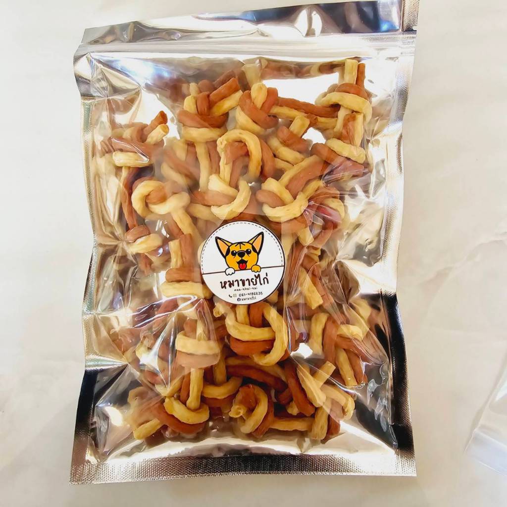 ครั้นชี่นิ่มผูกทูโทน 3 นิ้ว ขนมน้องหมา บรรจุ250กรัม - รูปที่ 2