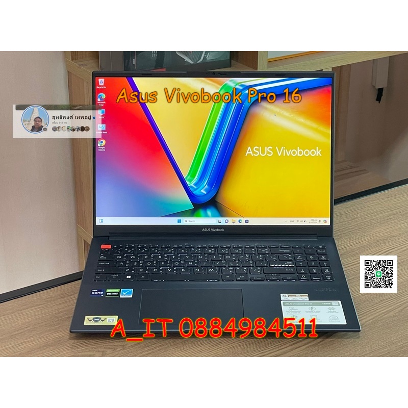 Asus Vivobook Pro 16 K6602HE-N1034W Core i9-11900H RAM16GB SSD512GB RTX 3050 Ti (4GB GDDR6) มือสอง ป