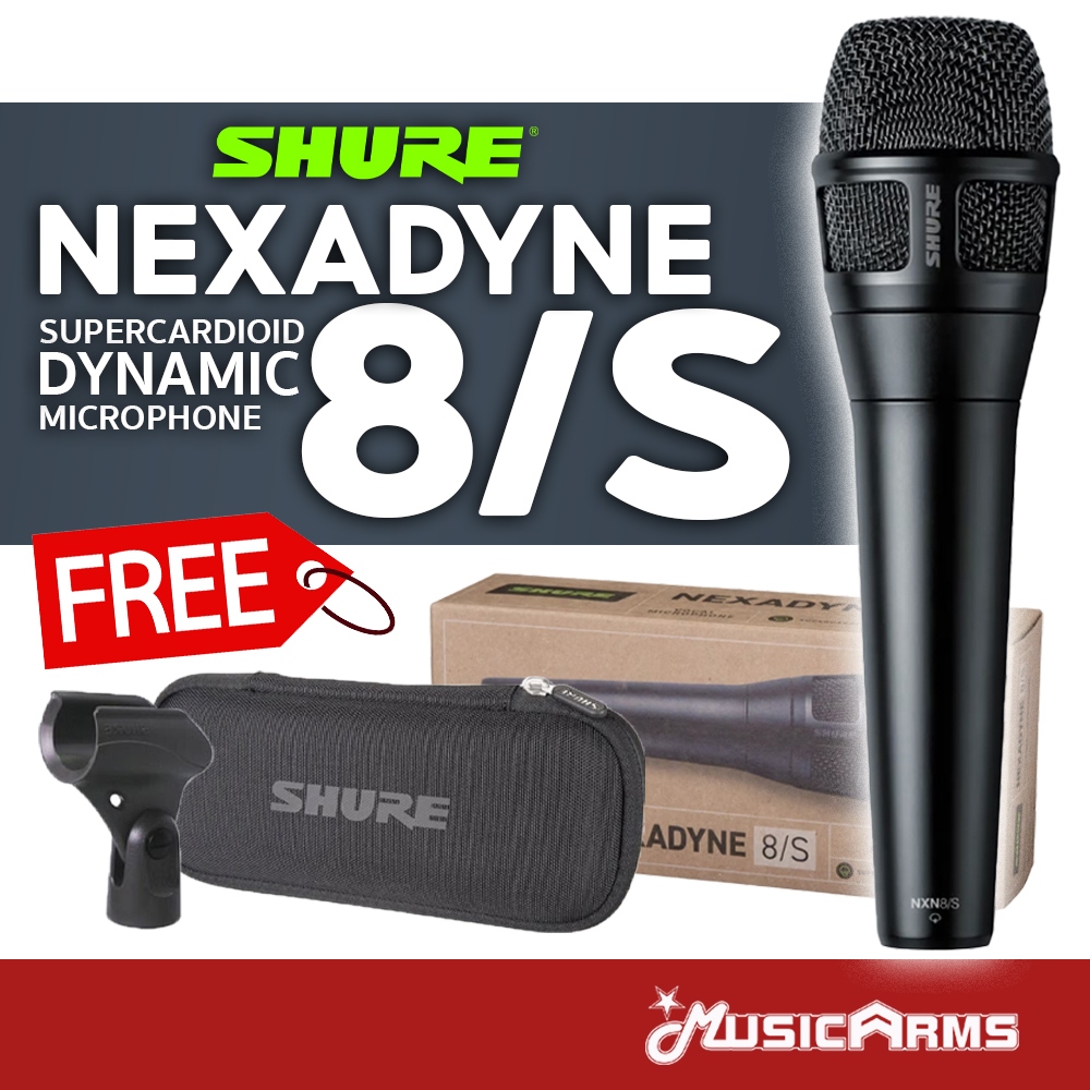 Shure Nexadyne 8/S Supercardioid ไมโครโฟน Shure NXN8S / NXN8/S ไมค์ไดนามิค 8S 8 S รับประกันศูนย์