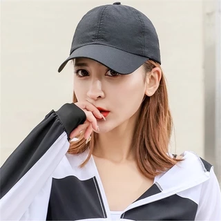 [W0237] หมวกแก๊ป หมวกเบสบอล กันแดด แต่งรูระบายอากาศรอบหมวก ปรับขนาดได้ ใส่เที่ยวเล่นกีฬา แนวสปอร์ต