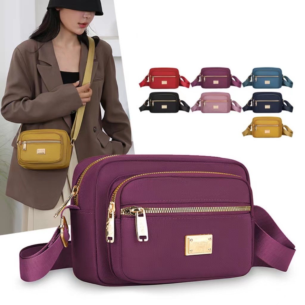 B-1032 กระเป๋าสะพายข้าง สไตส์นี้เท่มาก ฮิตมากตอนนี้ กระเป๋านาดใหญ่จุของได้เยอะ งานดีซิปเยอะ แฟชั่นฤดูใบไม้ผลิ