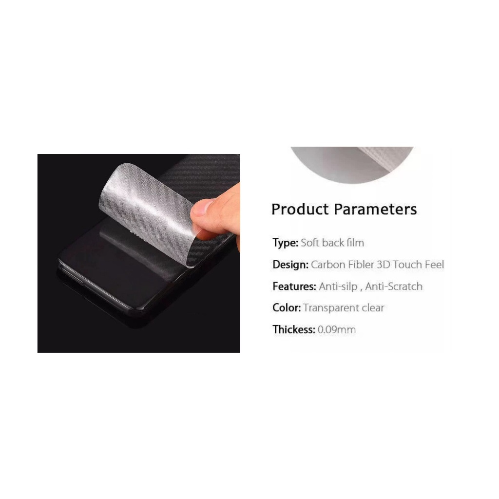 ฟิล์มหลัง Kevlar คาร์บอน For Realme C61 เคฟล่า carbon