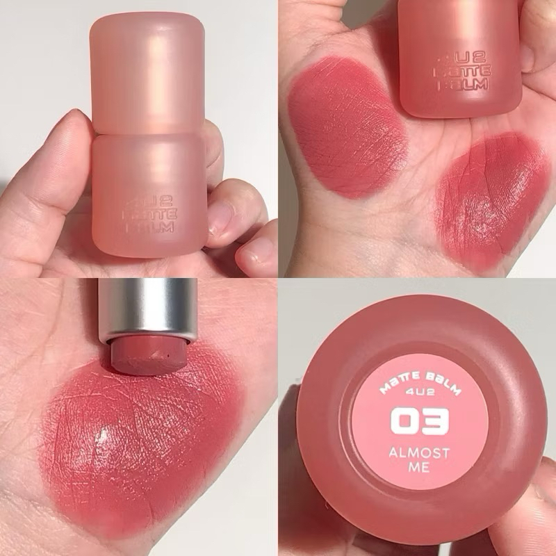 4U2 ออกลิปบาล์มแมทมาใหม่ เนื้อดีมากก เป็นฟีล velvet กำมะหยี่ สีชัด นุ่มฟู กลบสีปากคล้ำมิด ติดทน มีทั้งหมด 14 เฉดสี - รูปที่ 4