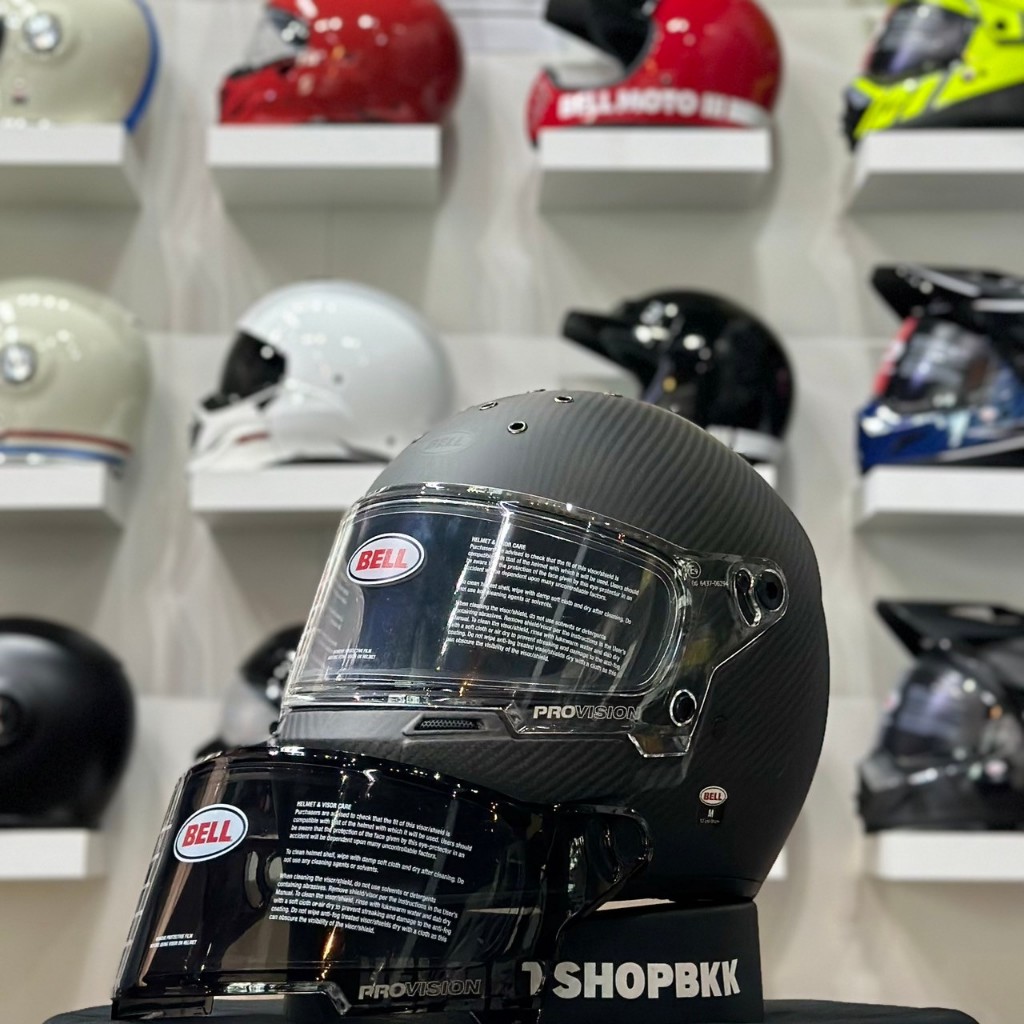 หมวกกันน็อคเต็มใบคาร์บอน BELL ELIMINATOR MATTE BLACK CARBON