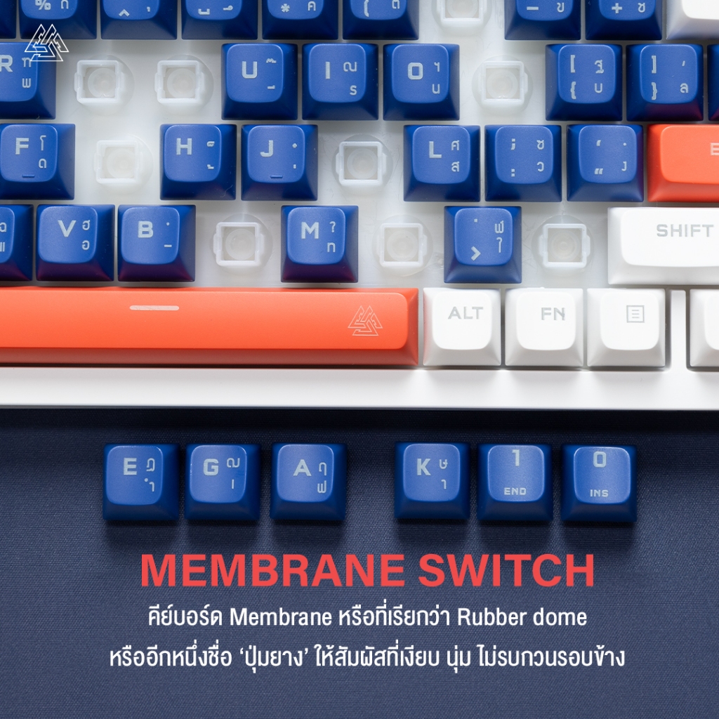 EGA Type K10 Gaming Keybord Membrane Switch คีย์บอร์ดมีไฟ เสียงเงียบ  98 ปุ่ม | ไทย/Eng |ประกัน 2 ปี
