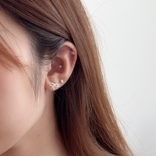 Suwann.na [ราคาต่อเซต] ต่างหู ต่างหูเงินแท้ เซตโบว์ รูปที่ 4