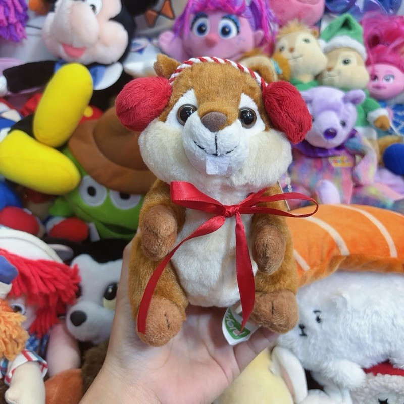 ตุ๊กตากระรอก ขนนุ่มละมุน ตุ๊กตาสัตว์เหมื่อนจริง squirrel animals soft plush toy