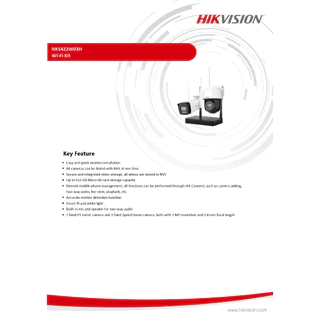 HIKVISION กล้องวงจรปิด Wi-Fi KIT NKS422W0H / NKS422W03H / NKS422WBH / NKS422WBPH - แบบเลือกซื้อ