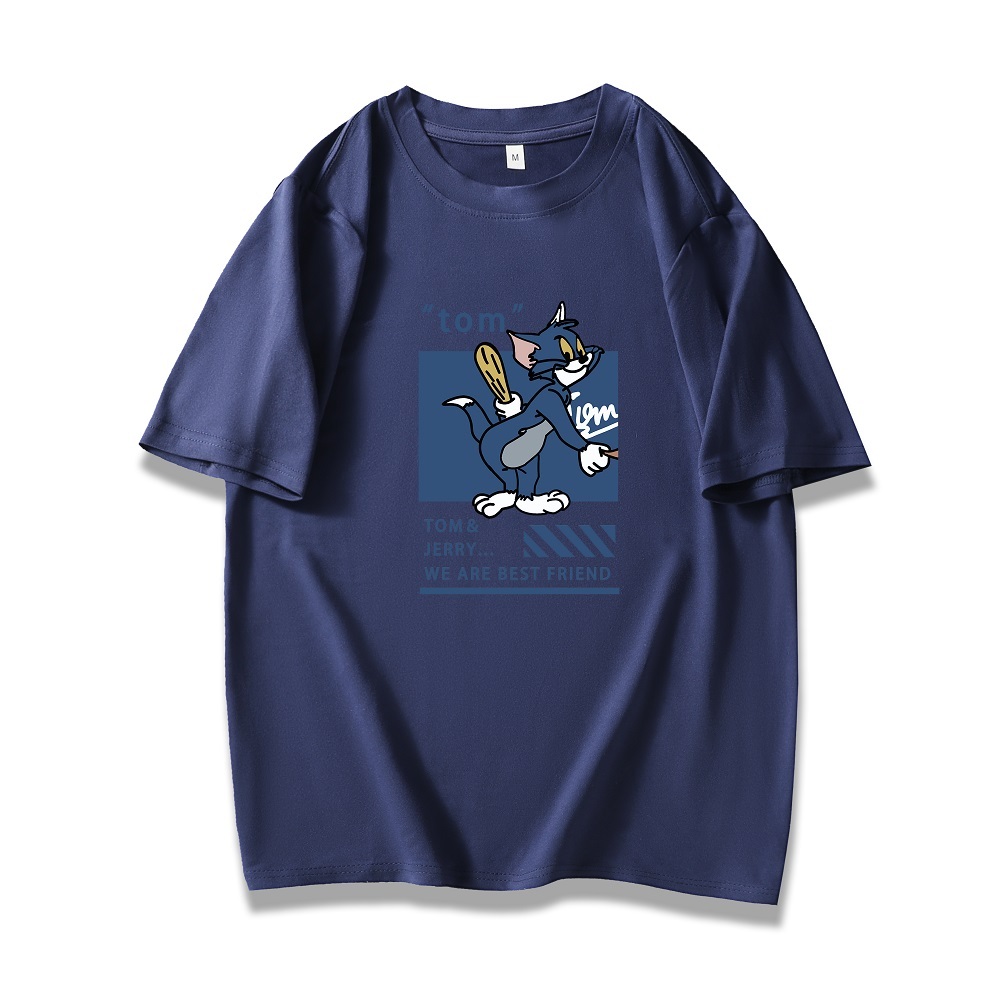 ( CS208-84 ) เสื้อยืดแขนสั้น คอกลม ใส่ได้ทั้งชาย/หญิง เสื้อสกรีนลาย S-2XL