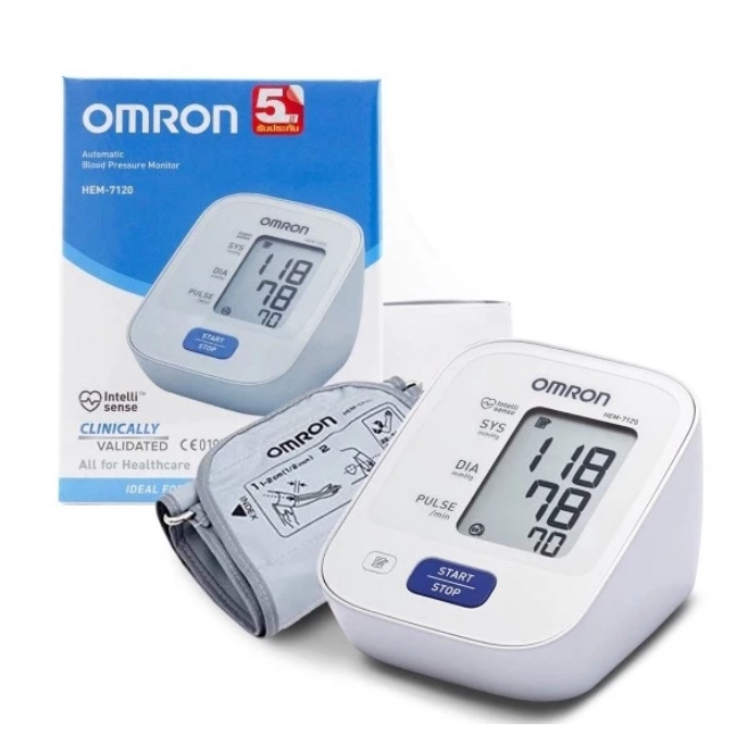 Omron เครื่องวัดความดัน รุ่น HEM-7120 เครื่องวัดความดันโลหิต รับประกันศูนย์ 5 ปี จำนวน 1 เครื่อง