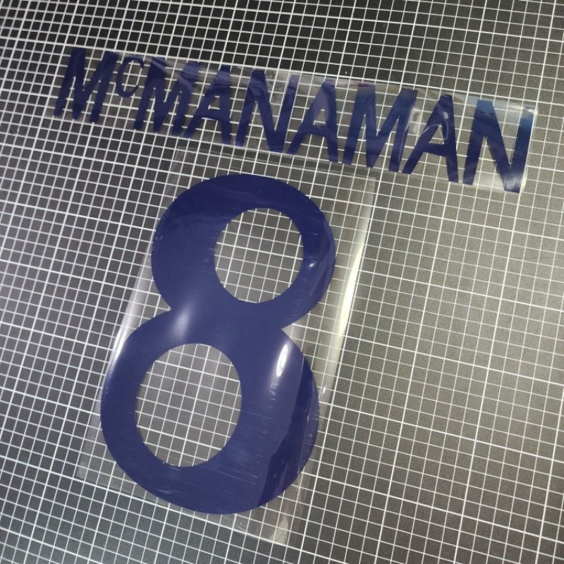 McMANAMAN 8 REAL MADRID HOME 1998-00 PRINTING NAMESET ชื่อเบอร์ แม็คก้า รีล มาดริด