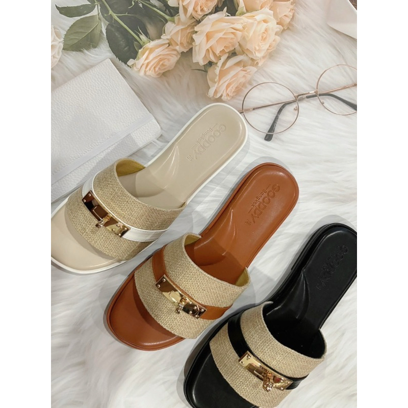(พร้อมส่ง) รุ่น RICHY รองเท้าแฟชั่นพื้นนุ่ม ดีไซน์เรียบหรูสวมใส่สบาย