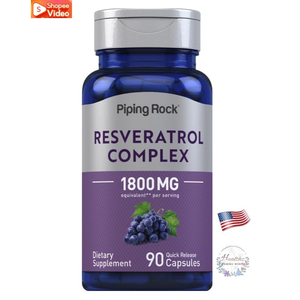 Resveratrol Complex 1800 mg 90 Quick Release Capsules Pipingrock
